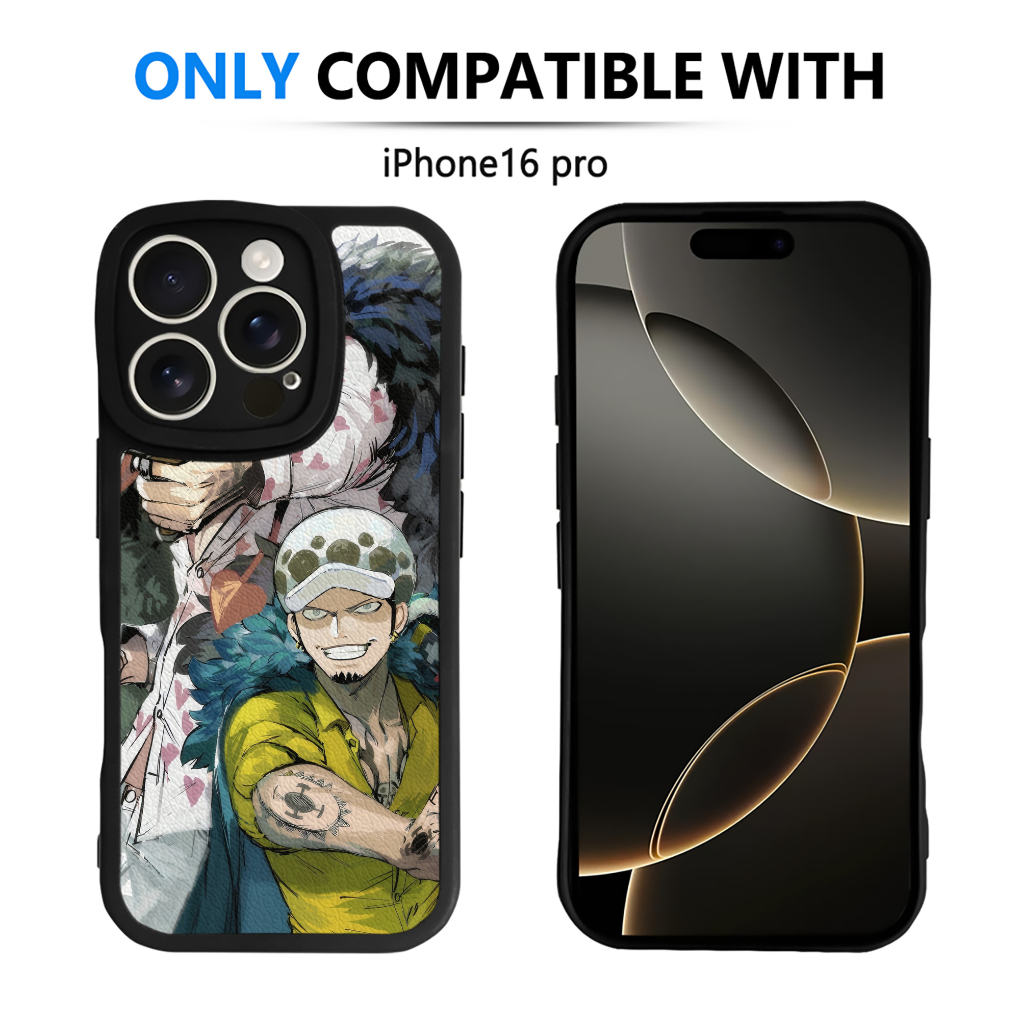 （画像用） ワンピース ONE PIECE 【iPhone 16シリーズ対応】シリコンスマホケース（レザー調） 材質：シリコン